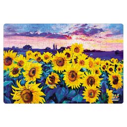 Webby Sunflower Fields Painting Wooden Jigsaw Puzzle Multicolor - 252 Pieces-13