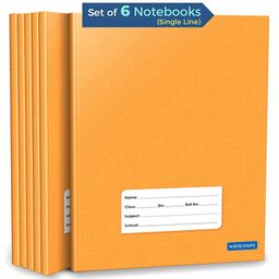 Woodsnipe Brand Single Line Ruled Notebook Pack of 6 - 72 Pages-16