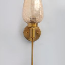 SHREE KALA HOME DECOR Brown Metal Traditional Abstract Shaped Shaped Wall Lamp-image-56