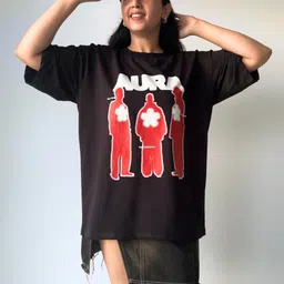 SPELL BY SMOKESHOW Graphic Printed Round Neck Cotton Oversized T-shirt-image-73