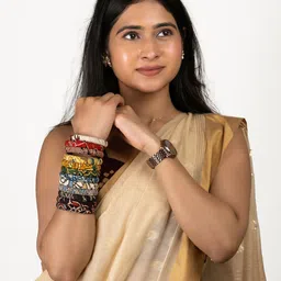 Taasha Craft Set Of 12 Threaded Bangles image 4