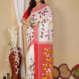 DipDiya Floral Printed Taant Saree-image-98