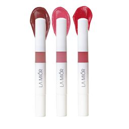 LAMIOR 3 Pcs Peptide Glaze Lip Balm-4 ml Shade-Cotton Candy, Choco Fudge, Red Velvet-46