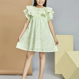 Peppermint Girls Ethnic Motif Embroidered A-Line Dress-picture-4
