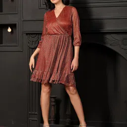 SALT ATTIRE Women Embellished Fit & Flare Above Knee Dress-image-33