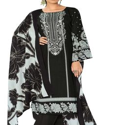DRAVINAM Trends Embroidered Pure Cotton Unstitched Dress Material-picture-17