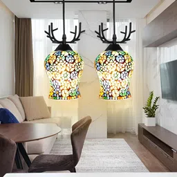 KINIS Modern and Unique Style White & Yellow Quirky Ceiling Lamp image 5