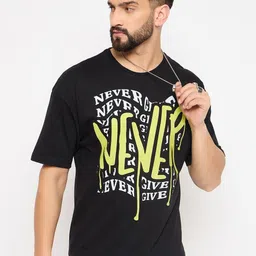 Mast & Harbour Men Typography Printed Pure Cotton Pockets T-shirt-image-90