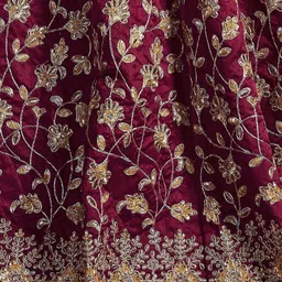 FABPIXEL Embroidered Sequinned Semi-Stitched Lehenga & Unstitched Blouse With Dupatta image 2