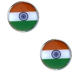FURE Set of 2 Magnetic Indian Flag Lapel Pin Brooches-image-91