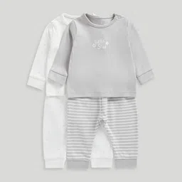 mothercare Kids Pack Of 2 Printed Pure Cotton Sweatshirt With Joggers-51