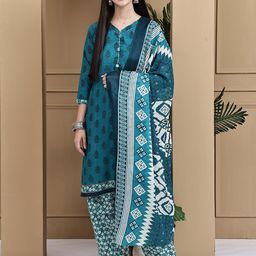 Rajnandini Women Floral Printed Regular Kurta with Trousers & Dupatta-picture-23