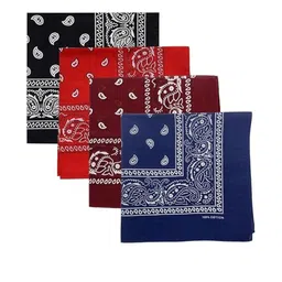 Navkar Crafts Unisex Pack of 4 Paisley Printed Bandana Headbands-picture-6