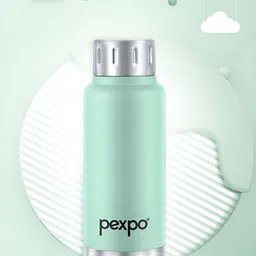 Pexpo Cameo Sea Green Single Stainless Steel Double Wall Vacuum Water Bottle-300 ML-8