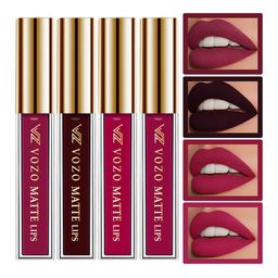 VOZO Set of 4 Vibrant Matte Liquid Lipstick - 4 ml Each - 101 - 102 - 105 - 106-56