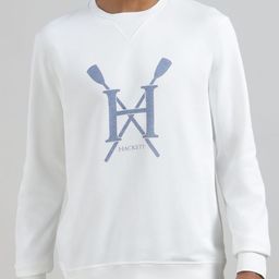 HACKETT LONDON Heritage Rgta Men Printed Crew Neck Pure Cotton Pullover Sweatshirt-image-20