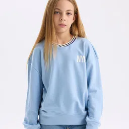 DeFacto Girls Typography Printed Pullover-image-52