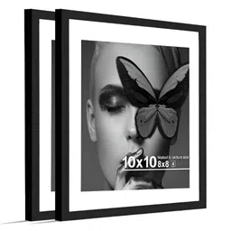 Art Street Black Set of 2 Wood Document Wall Photo Frames for Certificates & Home Decor image 1