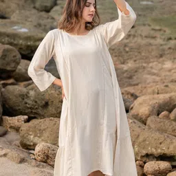 Babli Women Eggshell Cream Breeze Dress-image-20
