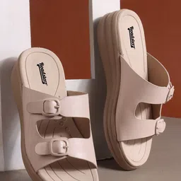 The Roadster Lifestyle Co. Women Open-Toe Comfort Flats with Buckle-image-45