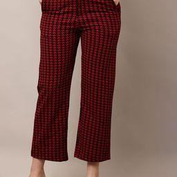 Mast & Harbour Women Printed Wide Leg Loose Fit Trousers-image-42