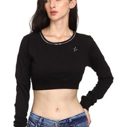 ROARERS Embellished Cropped Fitted Top-image-91