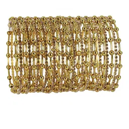 ZULKA Set of 26 Stylish Metal with Zircon Stone & Balls Design Bangles image 5