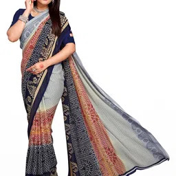 KANOODA Ethnic Motifs Printed Pure Georgette Saree-picture-35