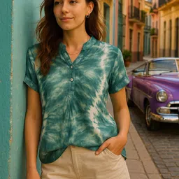 Maaesa Women Regular Fit Tie And Dye Casual Top-image-41