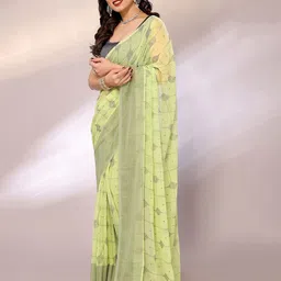 FABMORA Paisley Printed Pure Georgette Designer Saree-image-10
