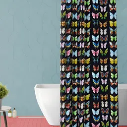 ArtzFolio Black & Yellow Printed Waterproof Shower Curtains-image-92