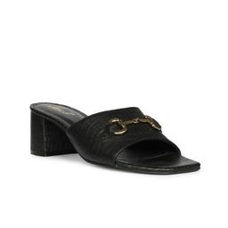 Saint G Women Leather Block Sandals With Buckle-51