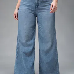 Miss Chase A+ Dusty Road Darling Women Wide Leg High-Rise Light Fade Stretchable Jeans-image-45