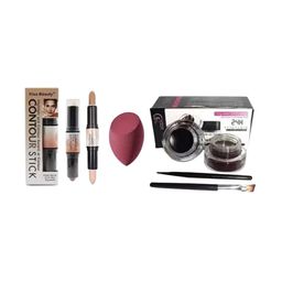 skrynnzer Set Of 3 Contour Stick- Eyeliner & Makeup Blender Puff-98
