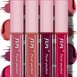 FOPE Pout Perfect Set Of 4 Long Lasting Matte Liquid Lipstick - 4ml Each - 03 05 08 10-48