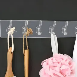 upkaranwale White Adhesive Wall Hooks-15