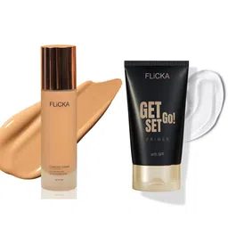 FLiCKA Set of Get Set Go Primer 30ml & Flawless Femme Foundation 30ml - Beige 05-18
