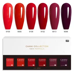 CANNI Set Of 6 Color Nail Gel Polish- 9 ml Each- Shade - 2327 image 2