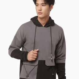 TAZO Men Colourblocked Hooded Sweatshirt-image-6