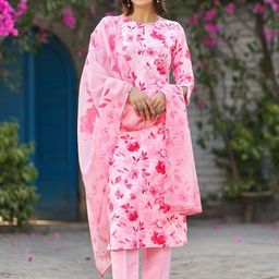SZN Women Floral Printed Kurta With Pyjama & Dupatta-picture-18
