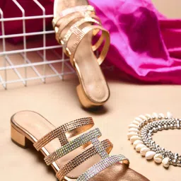 CLOG LONDON Embellished Party Block Sandals-6