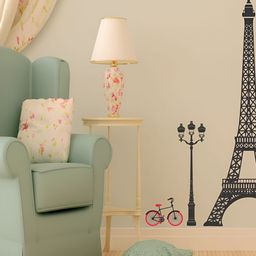 LANSTICK Black Street Light With Couple Wall Sticker-image-81