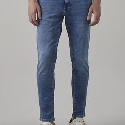 Mufti Men Slim Fit Mid-Rise Light Fade Jeans-picture-2