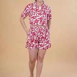 Belfry Floral Printed Pure Cotton Shirt With Shorts-picture-43