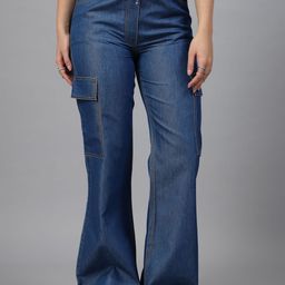 JEFF COOPER Women High-Rise Loose Fit Cargos-image-47