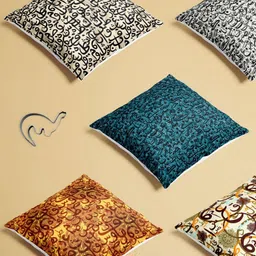 ArtzFolio Multicoloured Set of 5 Square Cushion Covers image 3