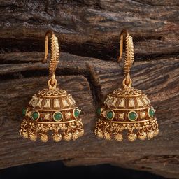 Kushal's Fashion Jewellery Dome Shaped Jhumkas Earrings-picture-0