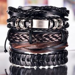 fabula Men 6 Leather Wraparound Bracelet-image-73