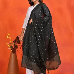 HELLA FASHIONS Woven Design Dupatta with Zari-33