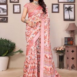KALINI Floral Printed Zari Bhagalpuri Saree-image-91